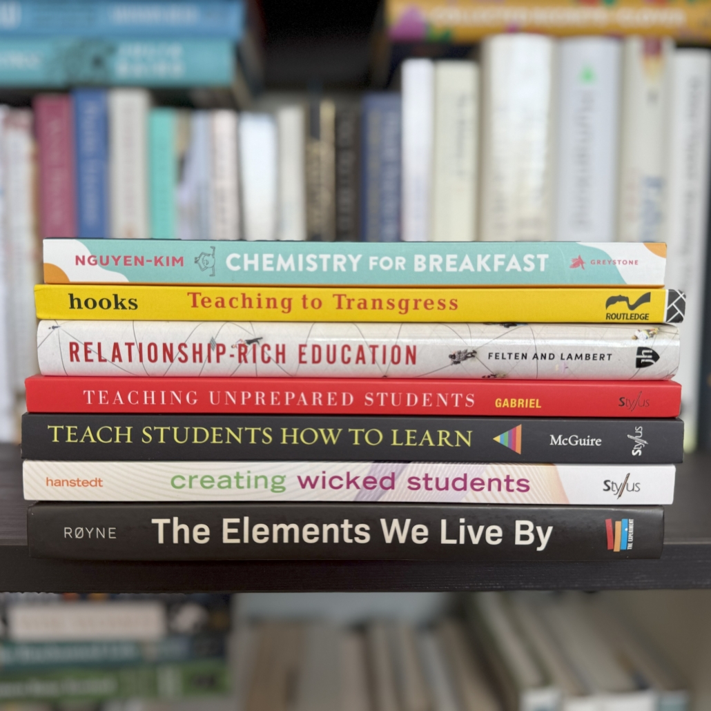 A stack of books that I plan to read this sabbatical.