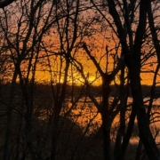 Sunset over Anne Battle Lake